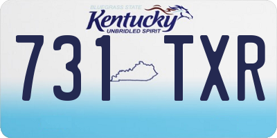 KY license plate 731TXR