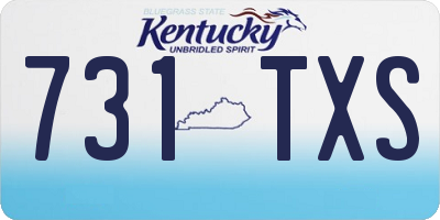 KY license plate 731TXS