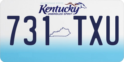 KY license plate 731TXU