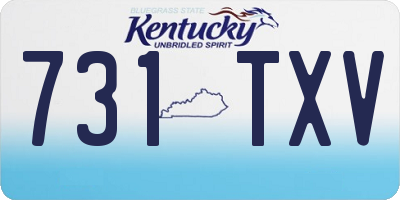 KY license plate 731TXV