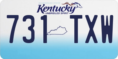 KY license plate 731TXW