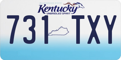 KY license plate 731TXY