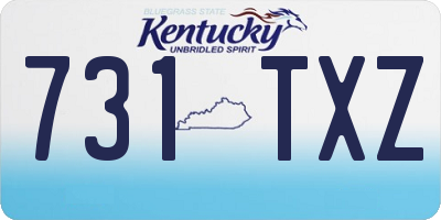 KY license plate 731TXZ