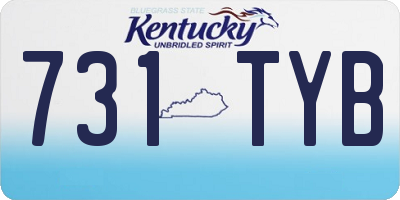 KY license plate 731TYB