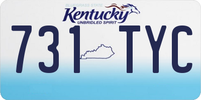 KY license plate 731TYC