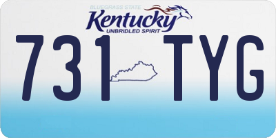 KY license plate 731TYG