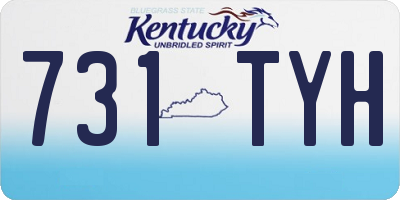 KY license plate 731TYH
