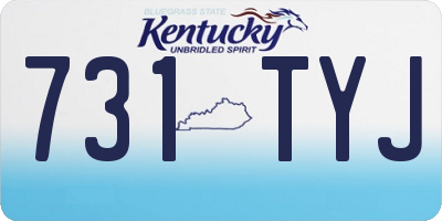 KY license plate 731TYJ
