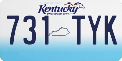 KY license plate 731TYK