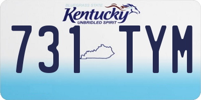 KY license plate 731TYM