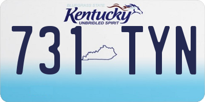 KY license plate 731TYN