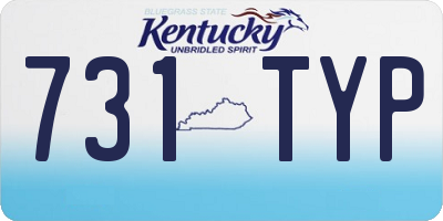 KY license plate 731TYP