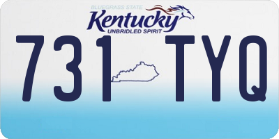 KY license plate 731TYQ