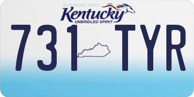 KY license plate 731TYR