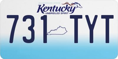 KY license plate 731TYT