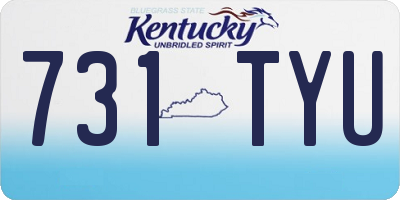 KY license plate 731TYU
