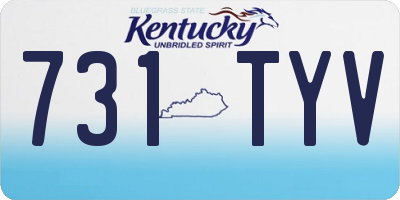 KY license plate 731TYV