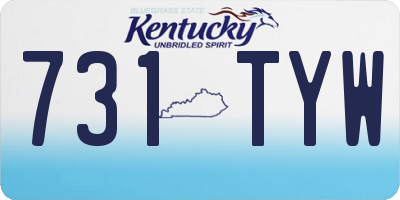 KY license plate 731TYW