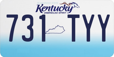 KY license plate 731TYY