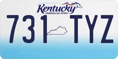 KY license plate 731TYZ