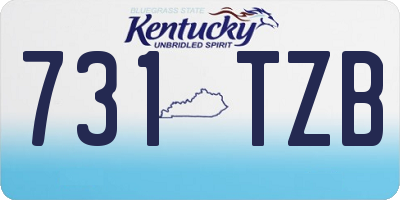 KY license plate 731TZB
