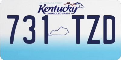 KY license plate 731TZD