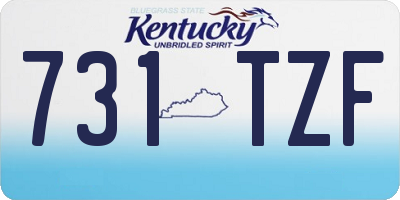 KY license plate 731TZF