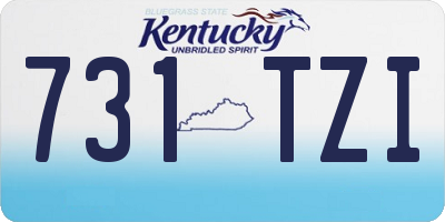 KY license plate 731TZI