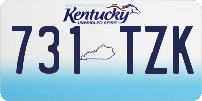 KY license plate 731TZK