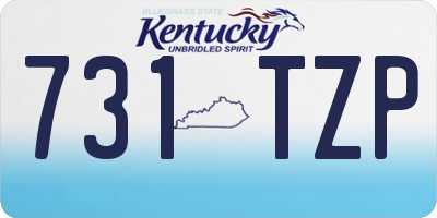 KY license plate 731TZP