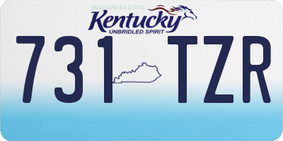 KY license plate 731TZR