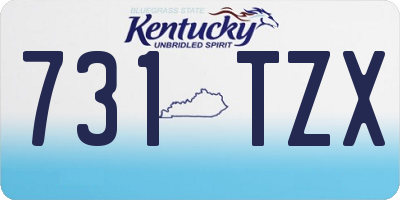 KY license plate 731TZX
