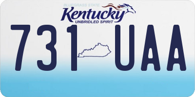 KY license plate 731UAA