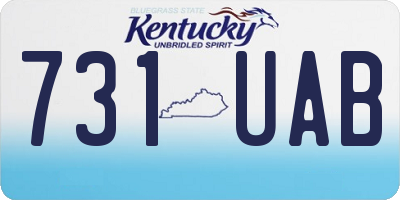 KY license plate 731UAB