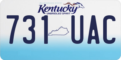 KY license plate 731UAC