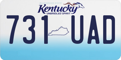 KY license plate 731UAD