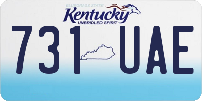 KY license plate 731UAE