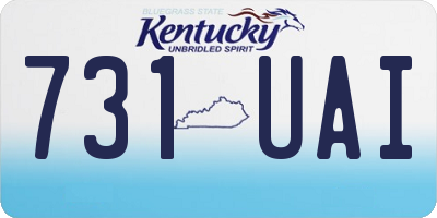 KY license plate 731UAI