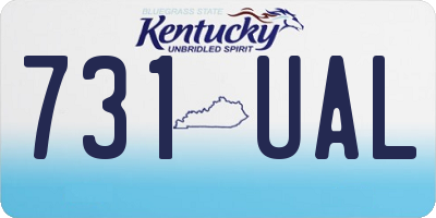 KY license plate 731UAL