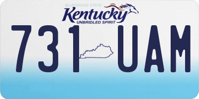 KY license plate 731UAM