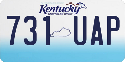 KY license plate 731UAP