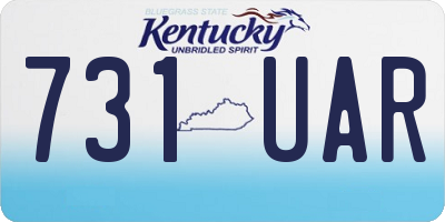 KY license plate 731UAR