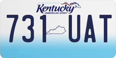 KY license plate 731UAT