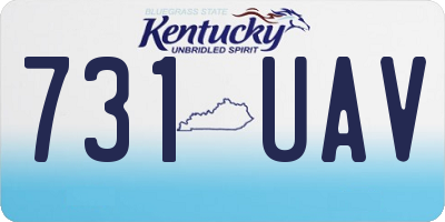 KY license plate 731UAV