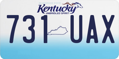 KY license plate 731UAX