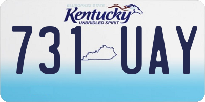 KY license plate 731UAY