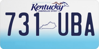 KY license plate 731UBA