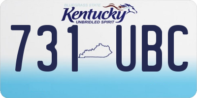 KY license plate 731UBC