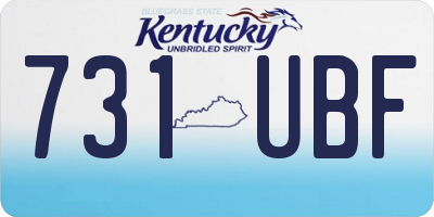 KY license plate 731UBF