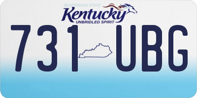 KY license plate 731UBG